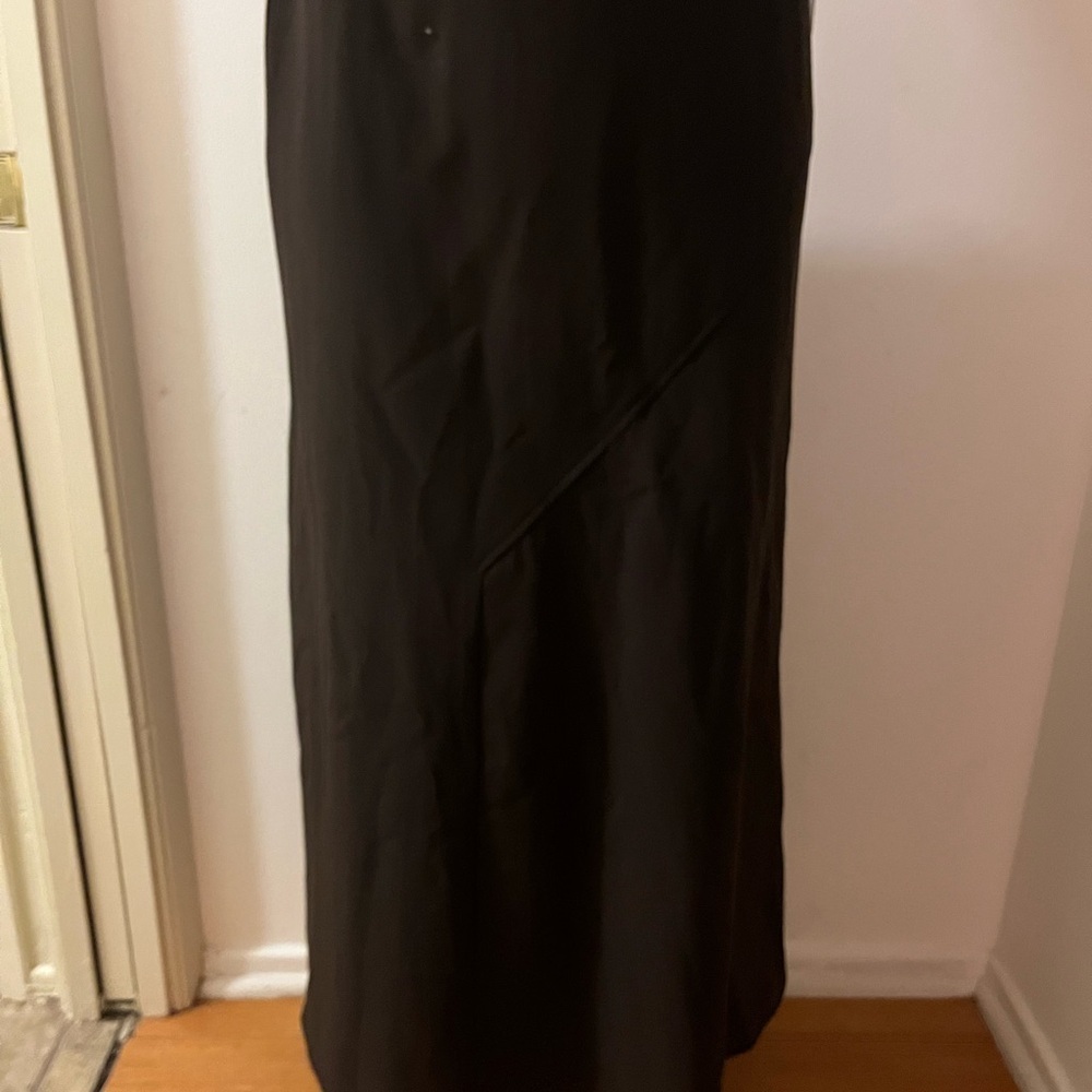 Larry Levine washable stretch Elegant brown Maxi Skirt size 8